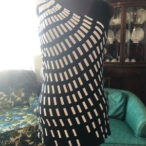 Black and white sleeveless top